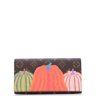 Louis Vuitton Sarah Wallet Yayoi Kusama Pumpkins Monogram Canvas Brown  240013105