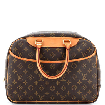 Louis Vuitton Deauville Handbag Monogram Canvas Brown