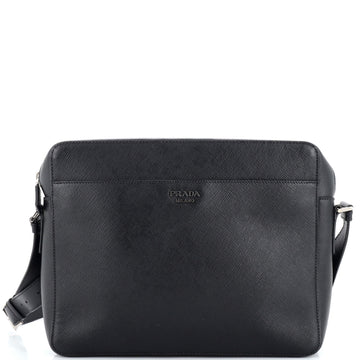 Prada Front Pocket Messenger Bag Saffiano Leather Medium
