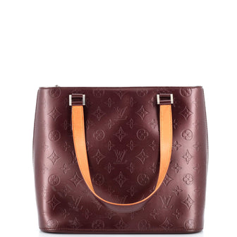 Louis Vuitton Mat Stockton Handbag Monogram Vernis Purple 240013233