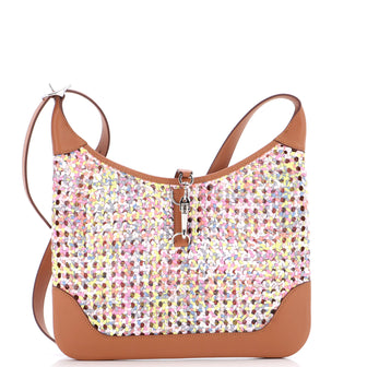 Hermes Trim Duo Bag Printed Silk and Leather 31