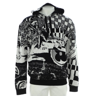 Louis Vuitton Men's Parisian Collage Jacquard Hoodie Printed Cotton