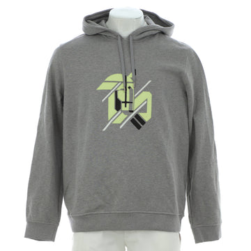 Hermes Men's Graphic Print Hoodie Cotton with Leather