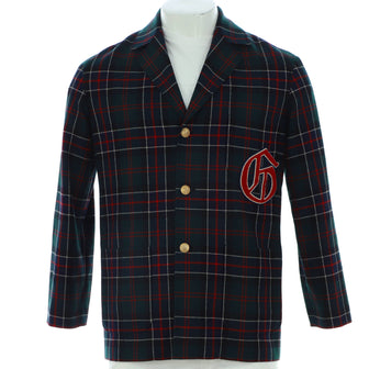 Gucci Men's Monaco Single Breasted Jacket Plaid Cashmere
