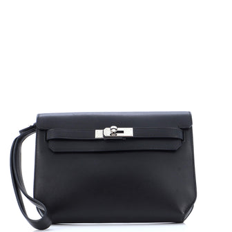 Hermes Kelly Depeches Pouch Evergrain 25