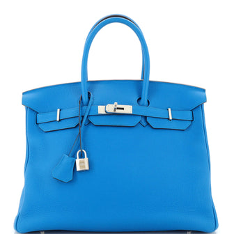 Hermes Birkin Handbag Verso Togo with Palladium Hardware 35