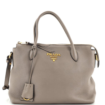 Prada Dual Strap Zip Tote Vitello Daino Medium