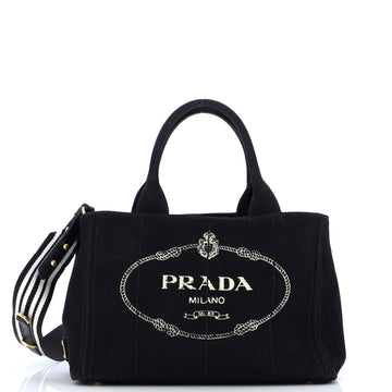 Prada Canapa Convertible Tote Canvas Mini