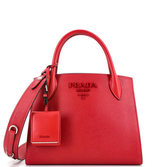 Prada Monochrome Tote Saffiano with City Calf Small