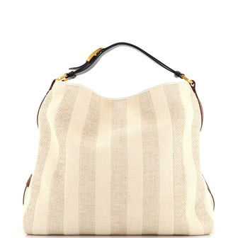 Fendi Hobo Pequin Raffia Large