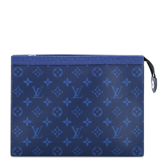 Louis Vuitton N60412 Pochette Voyage中號手袋手拿包牛皮銀格尺寸： 27x21x3cm - Replicas-Bags