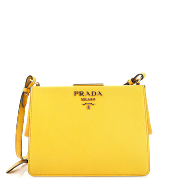 Prada Light Frame Shoulder Bag Saffiano Leather Small
