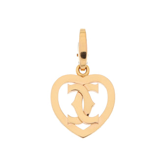 Cartier 2C Heart Charm Pendant & Charms 18K Rose Gold