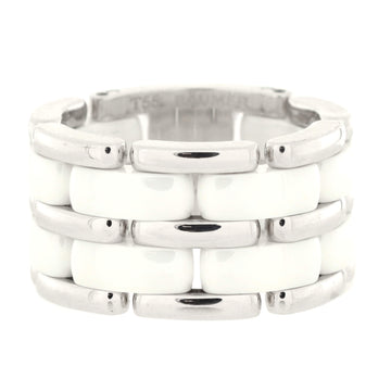 Chanel Ultra Link Ring 18K White Gold and Ceramic Large