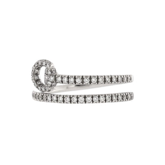 Gucci Horsebit Wrap Ring 18K White Gold with Diamonds