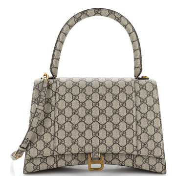 Gucci x Balenciaga The Hacker Project Hourglass Top Handle Bag GG Coated Canvas Medium