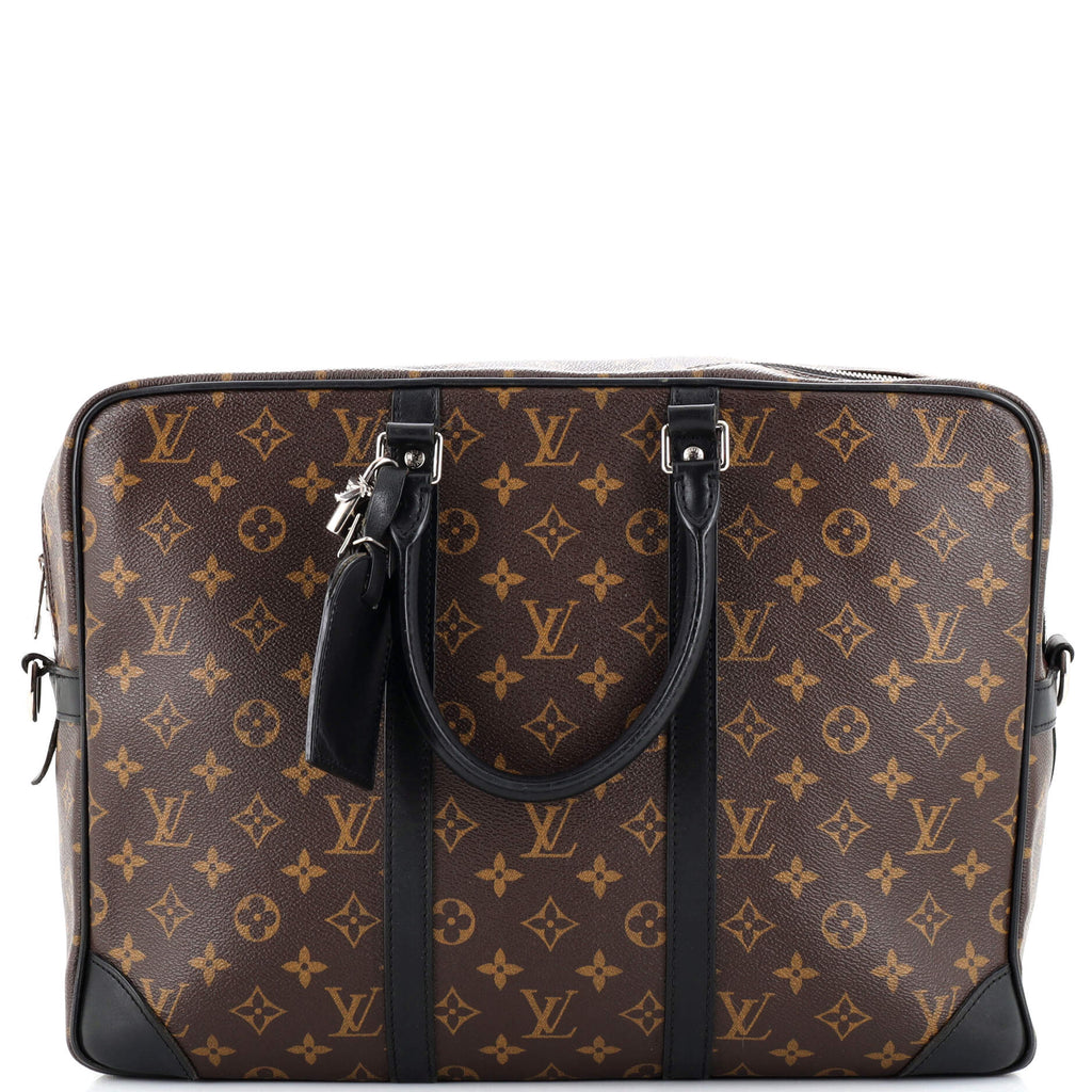 Louis Vuitton LV Monogram Logo Document Case Porte Voyage Top Handle Bag