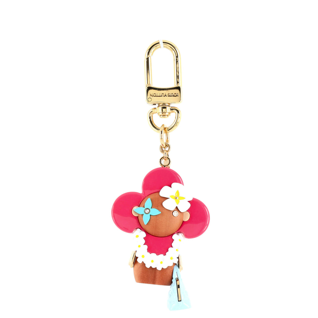 Louis Vuitton Vivienne Hawaii Bag Charm Wood and Resin Multicolor