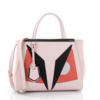 Fendi 2Jours Monster Handbag Calfskin Petite Pink 2401401