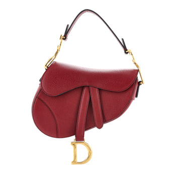 Christian Dior Saddle Handbag Leather Mini