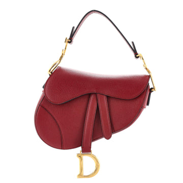 Christian Dior Saddle Handbag Leather Mini