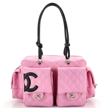 Chanel Cambon Multipocket Reporter Bag Quilted Lambskin Large