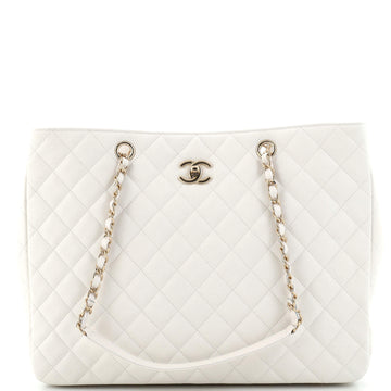 Chanel Classic CC Shopping Tote Quilted Caviar Large