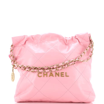 Chanel 22 Chain Hobo Quilted Calfskin Small