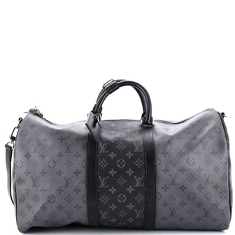 Louis Vuitton Keepall Bandouliere Bag Reverse Monogram Eclipse