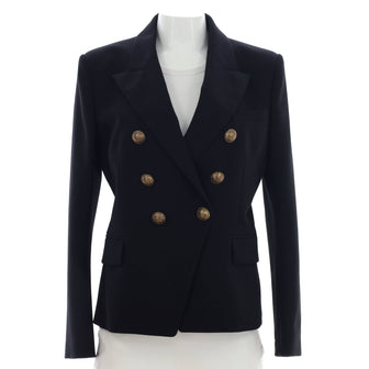 Balmain Women's Double Breasted Blazer Viscose Blend