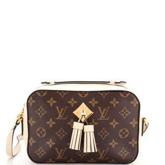 Louis Vuitton Saintonge Handbag Monogram Canvas with Leather Brown