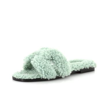 Hermes Women's Oran Sandals Shearling