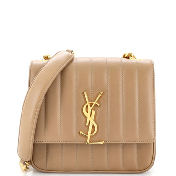 Saint Laurent Vicky Crossbody Bag Vertical Quilted Leather Medium