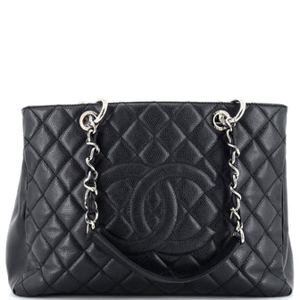 Chanel Grand Shopping Tote Quilted Caviar