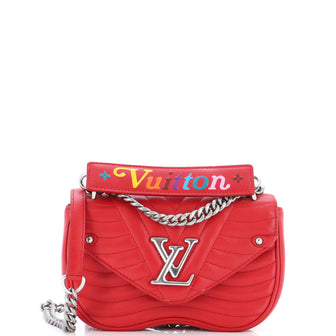 Louis Vuitton Red Quilted Leather New Wave Chain PM