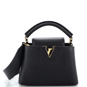 Louis Vuitton Capucines Bag Leather Mini Black 2404541