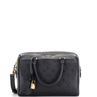 Louis Vuitton Speedy Bandouliere NM Bag Monogram Empreinte Leather 25 Black  2404593