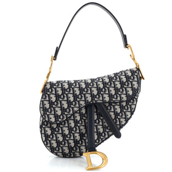 Christian Dior Saddle Handbag Oblique Canvas Medium