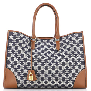Celine Horizontal Cabas Tote Triomphe Canvas