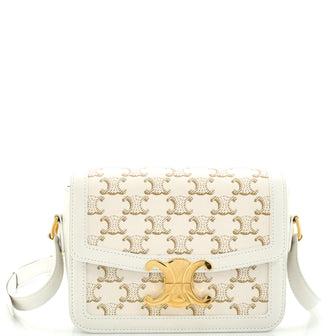 Celine Triomphe Shoulder Bag Triomphe Coated Canvas Teen