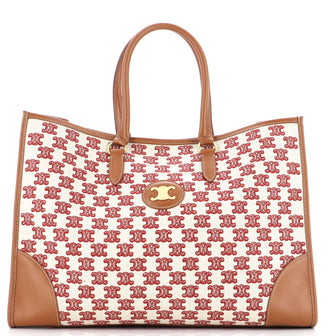 Celine Horizontal Cabas Tote Triomphe Canvas