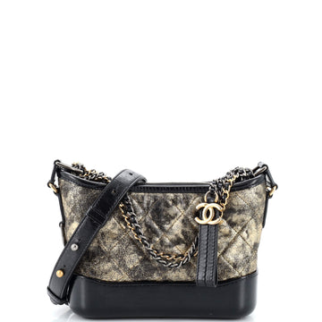 Chanel Gabrielle Hobo Quilted Crumpled Goatskin Small