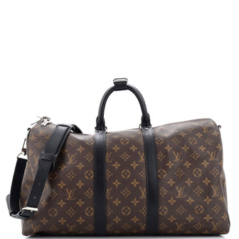 Louis Vuitton Keepall Bandouliere Bag Macassar Monogram Canvas 45