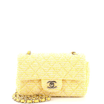 Chanel Quilted Tweed Small Classic Flap Bag