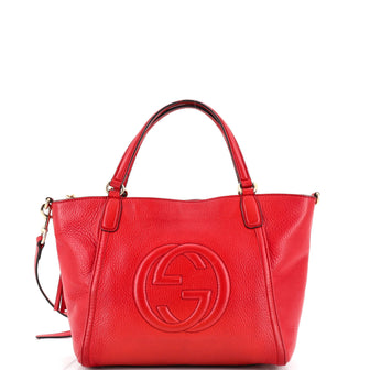 Gucci Soho Convertible Top Handle Bag Leather Small