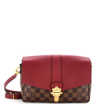 Louis Vuitton Clapton Handbag Damier and Leather PM Brown 2405021