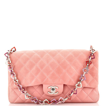 Chanel Vintage Valentine Hearts Flap Bag Quilted Lambskin Medium