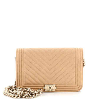 Chanel Boy Wallet on Chain Chevron Caviar Mini