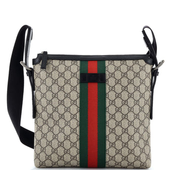 Gucci Web Messenger Bag GG Coated Canvas Medium
