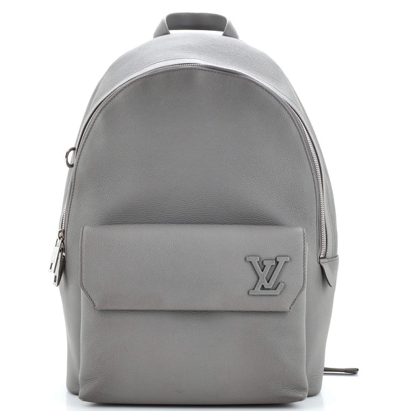 LOUIS VUITTON Aerogram Takeoff Backpack Leather Gray M59325 Purse 90191561